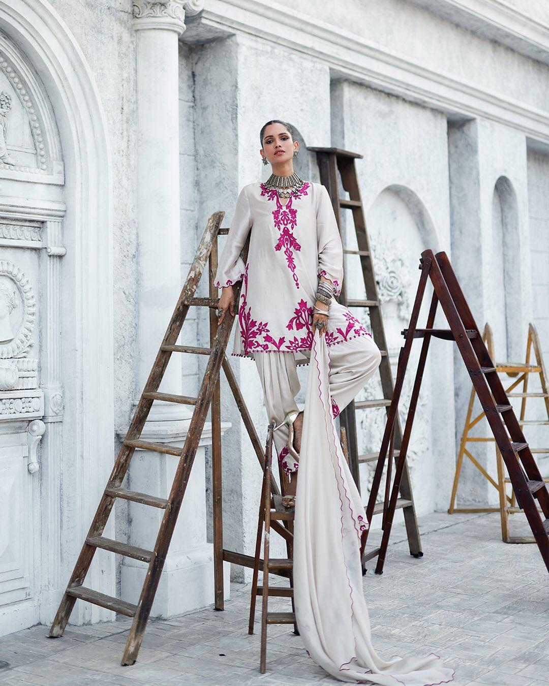 Noor Éclat Embroidered Atelier Shalwar Set