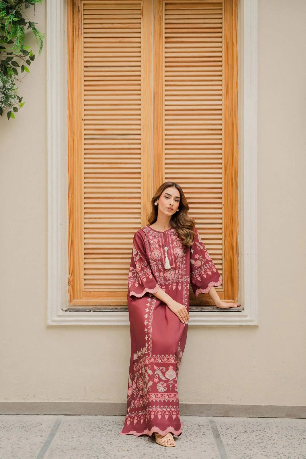 embroidered luxury kaftan women