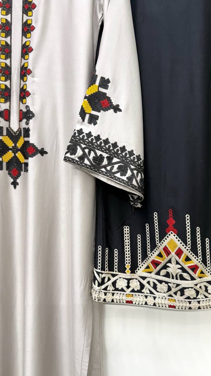 black threadwork festive wear