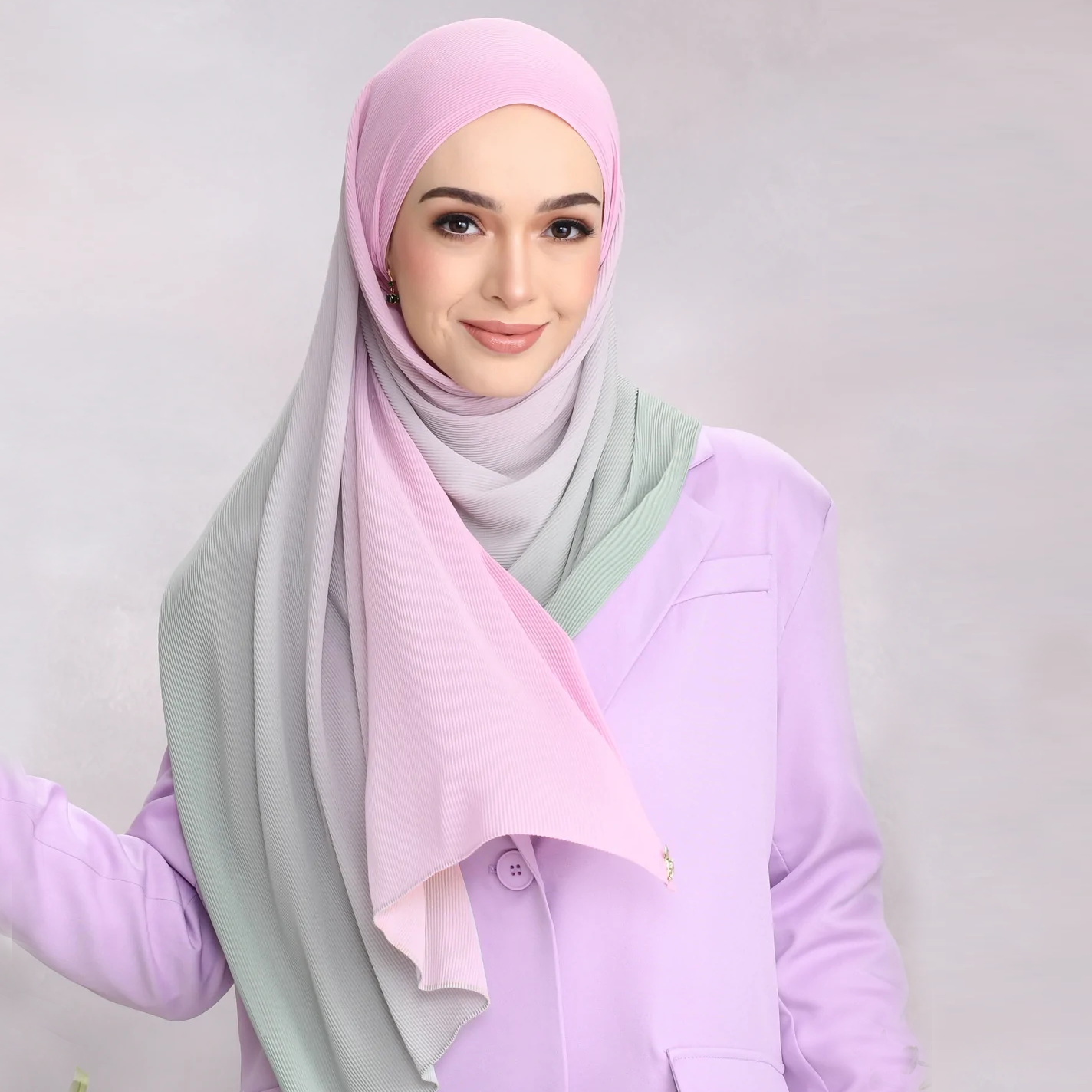 pastel crush chiffon hijab headscarf women
