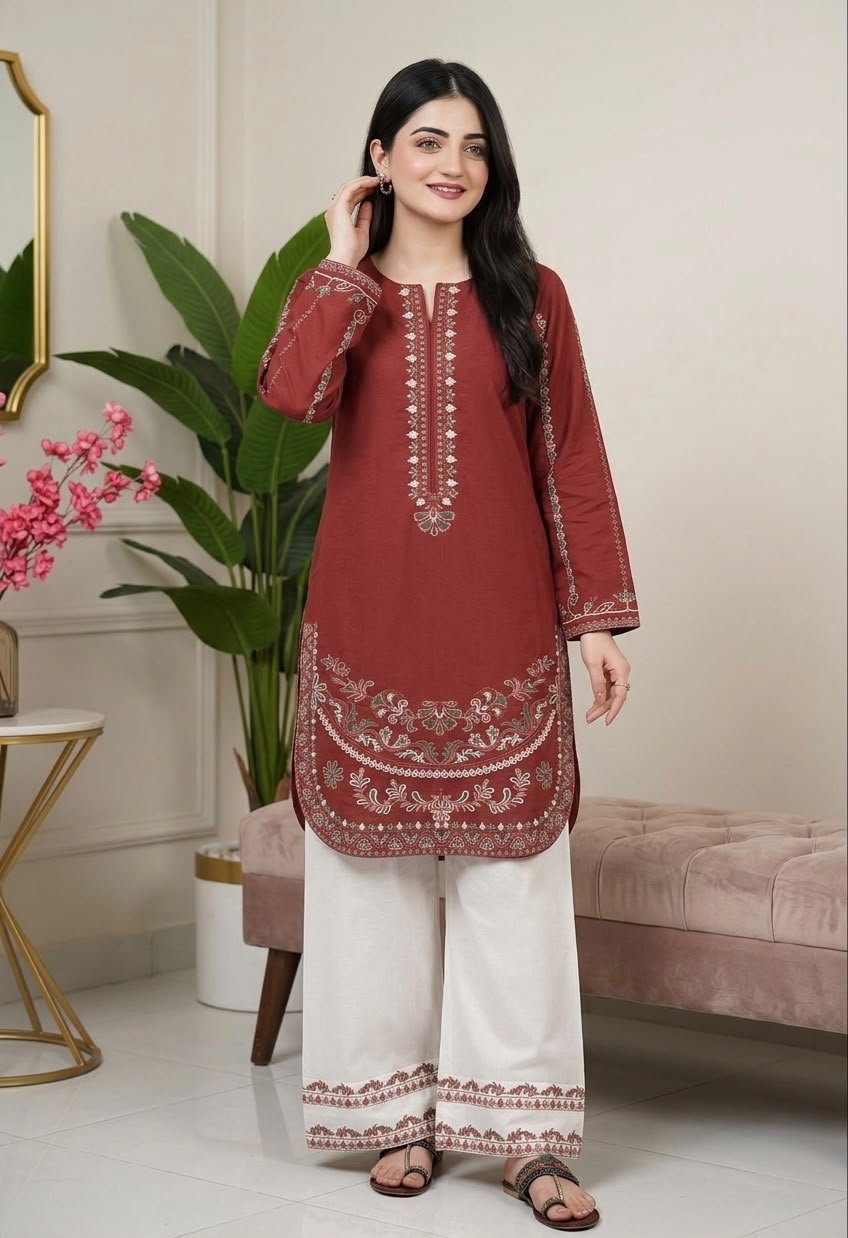 embroidered Farshi palazzo set