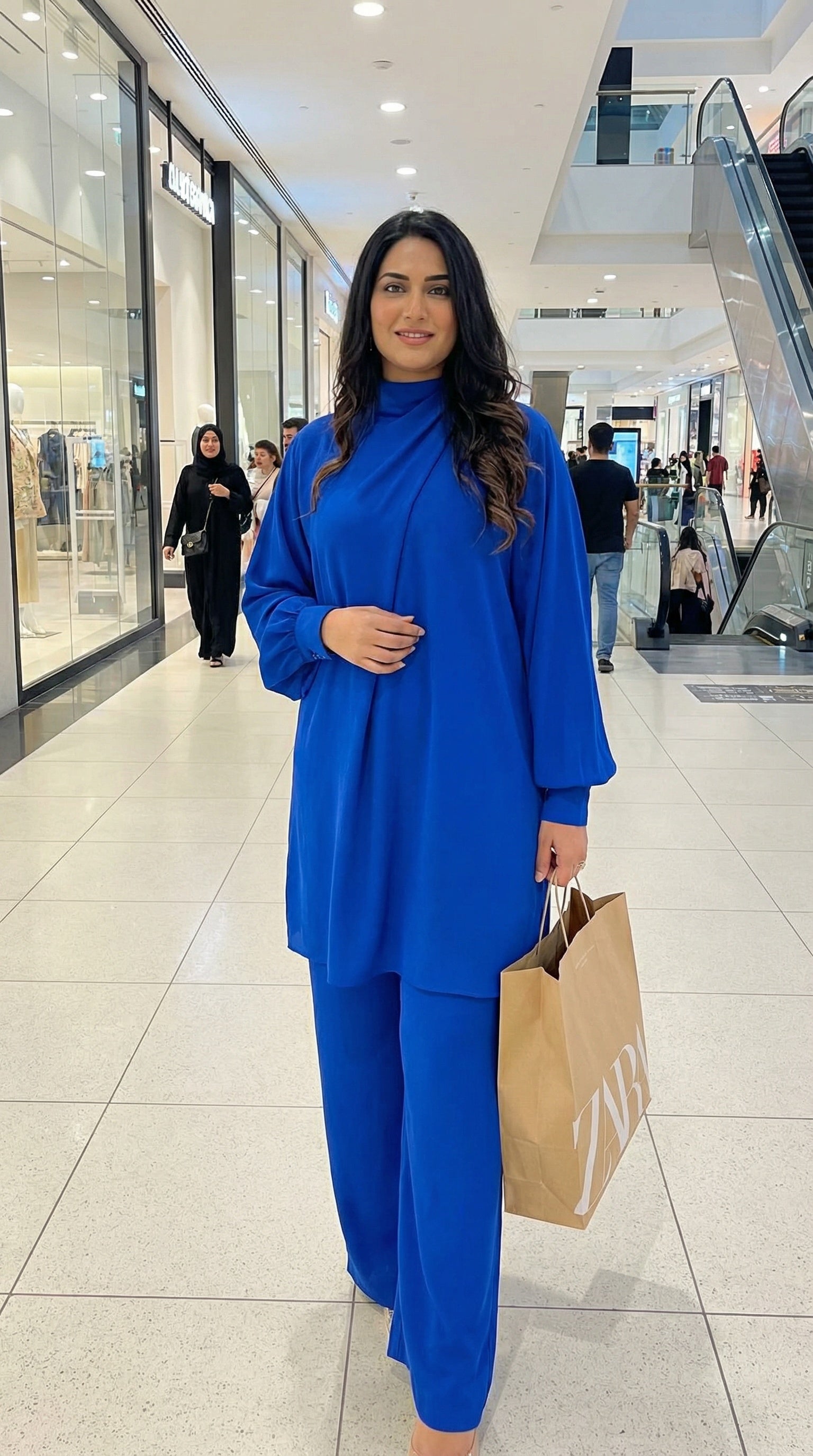 Royal Blue Élan Signature Modest Co-Ord Set