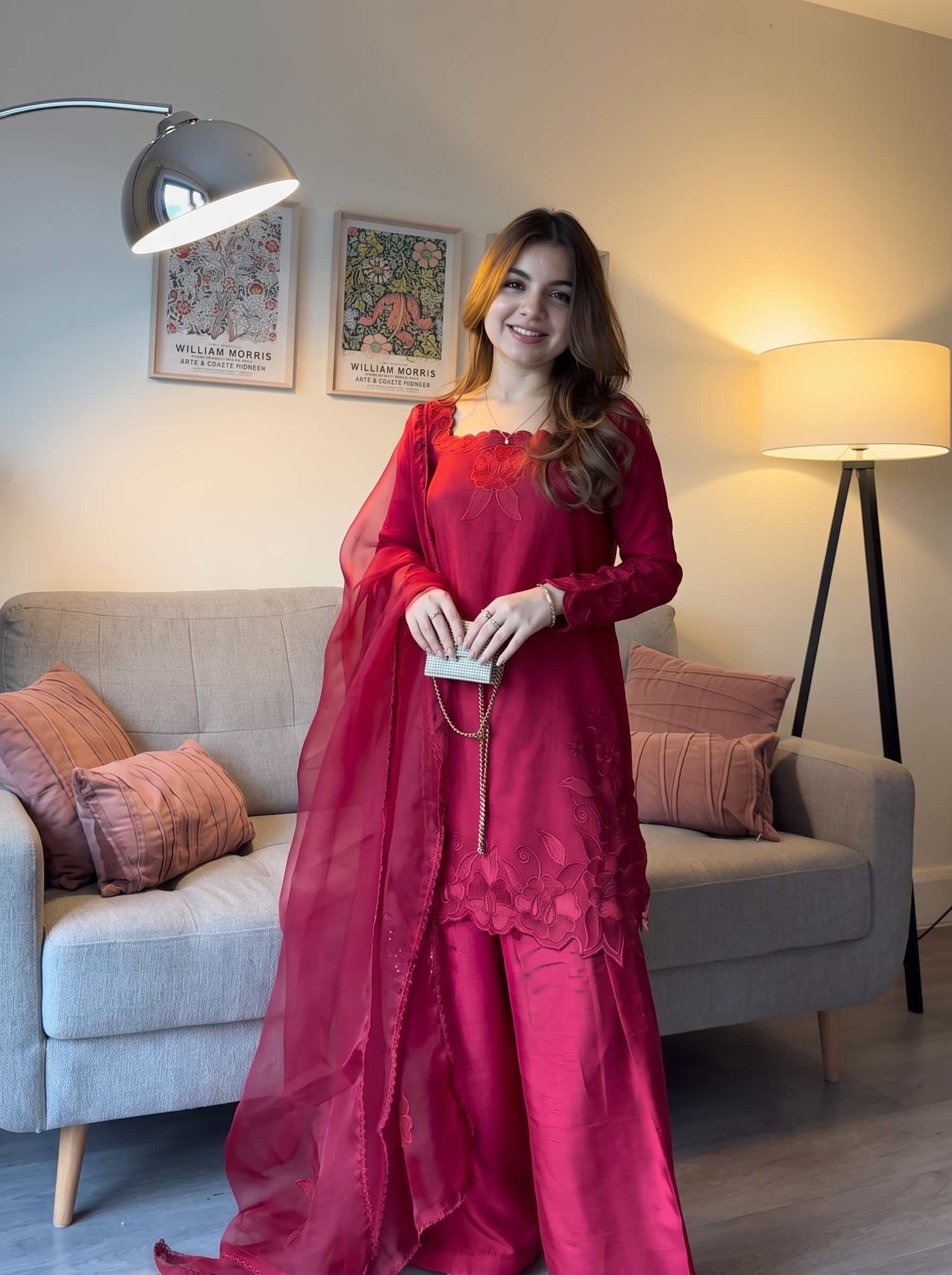 festive embroidered modest wear
