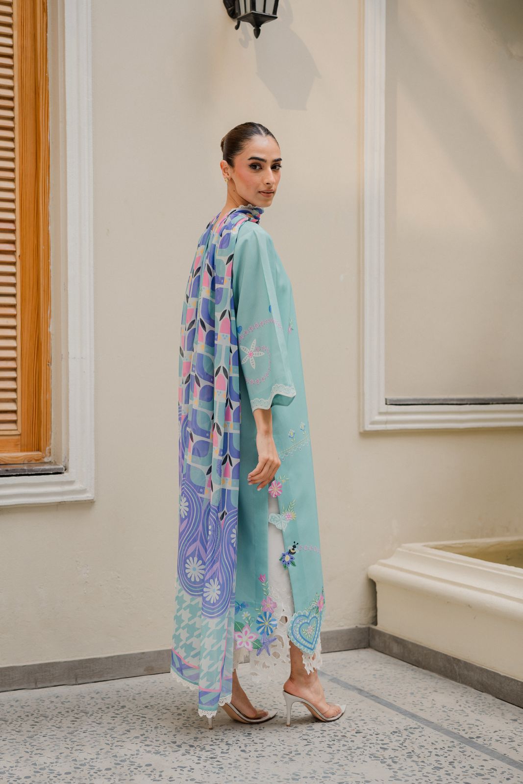 Sage Mist Atelier Modest Co-Ord Set With Scarf