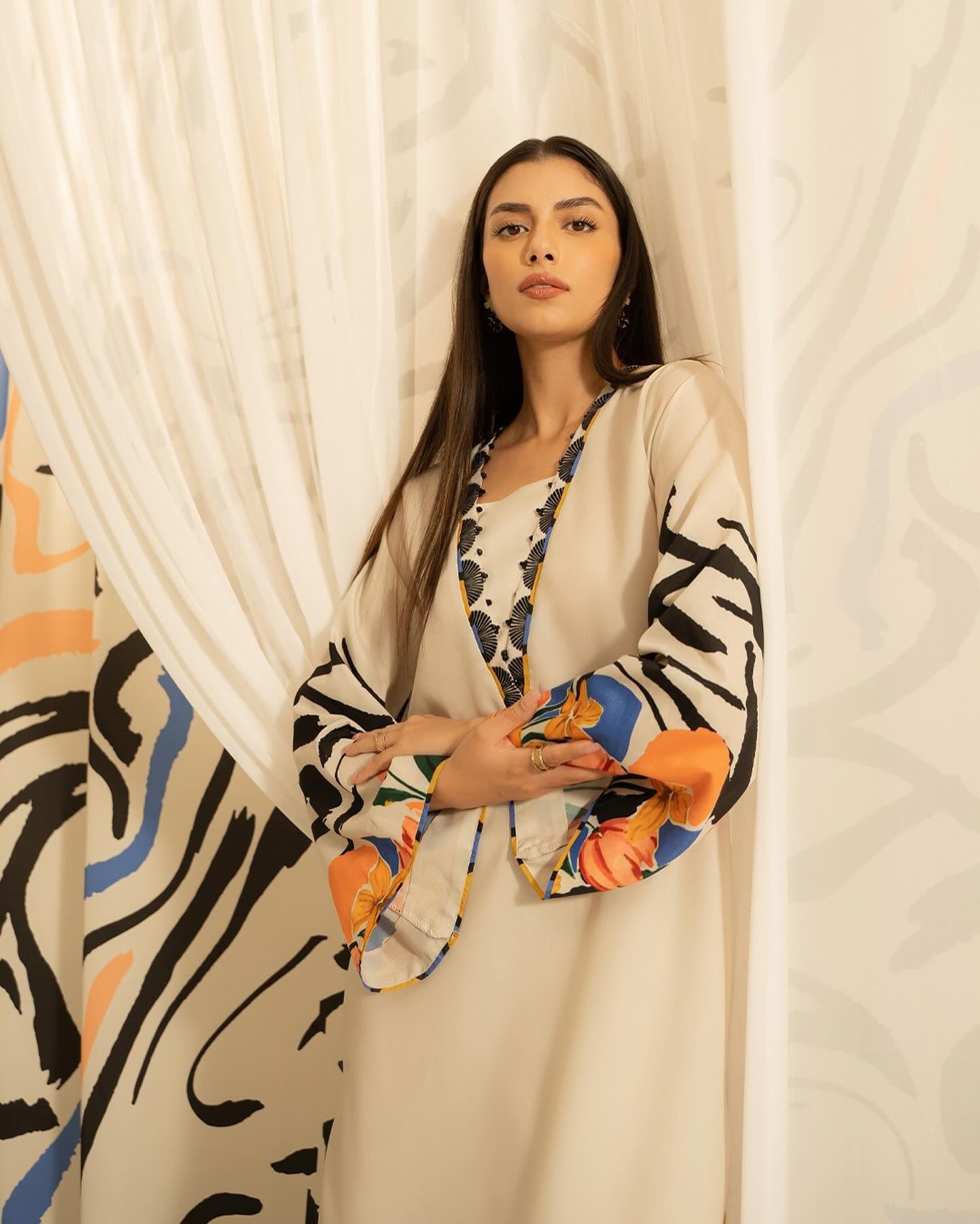 Sand Bloom Signature Modest Co-Ord Set with Scarf