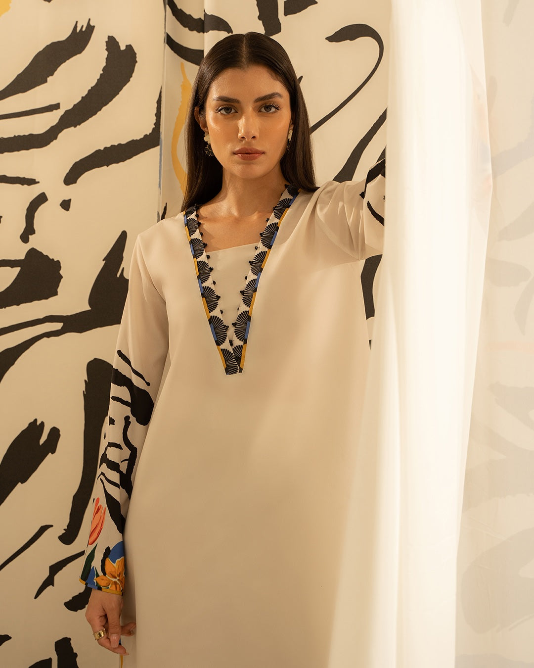 Sand Bloom Signature Modest Co-Ord Set with Scarf