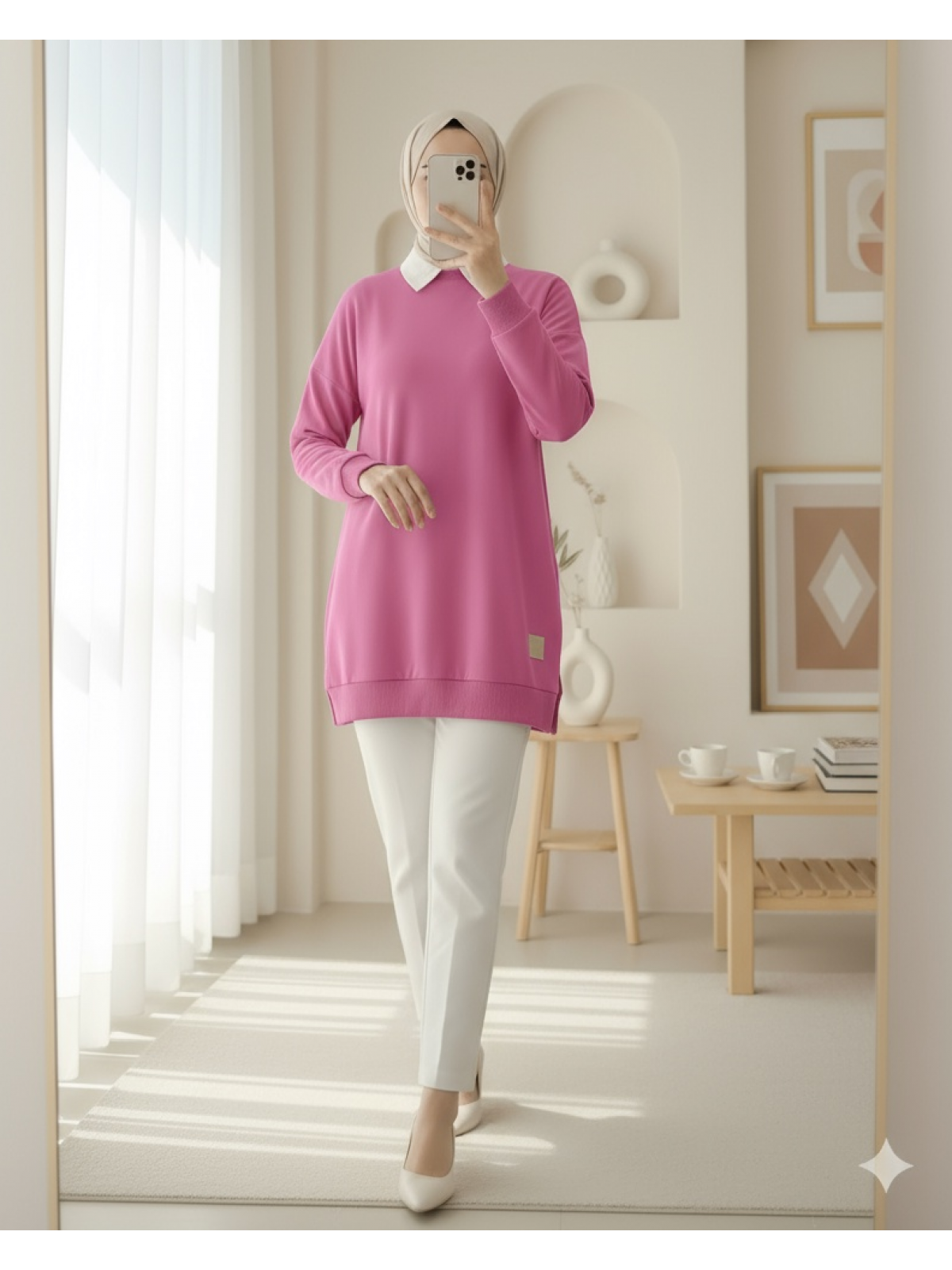 casual modest tunic for travel and daily wear