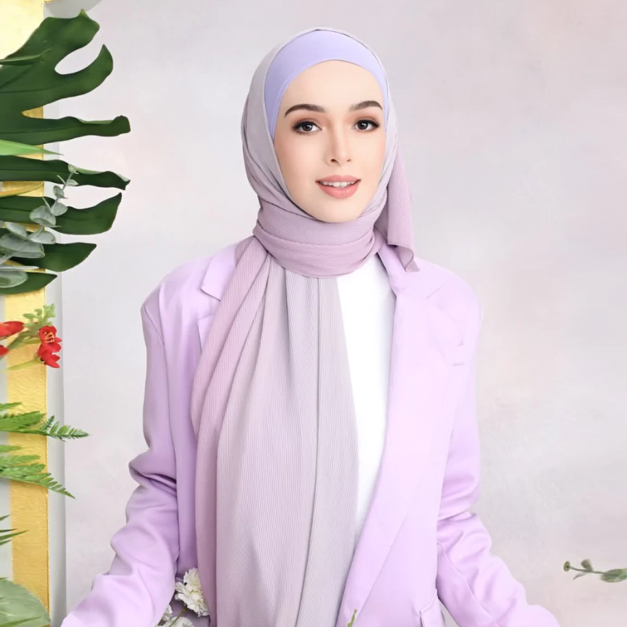 Soft Lilac CrushFlow Modest Chiffon Hijab