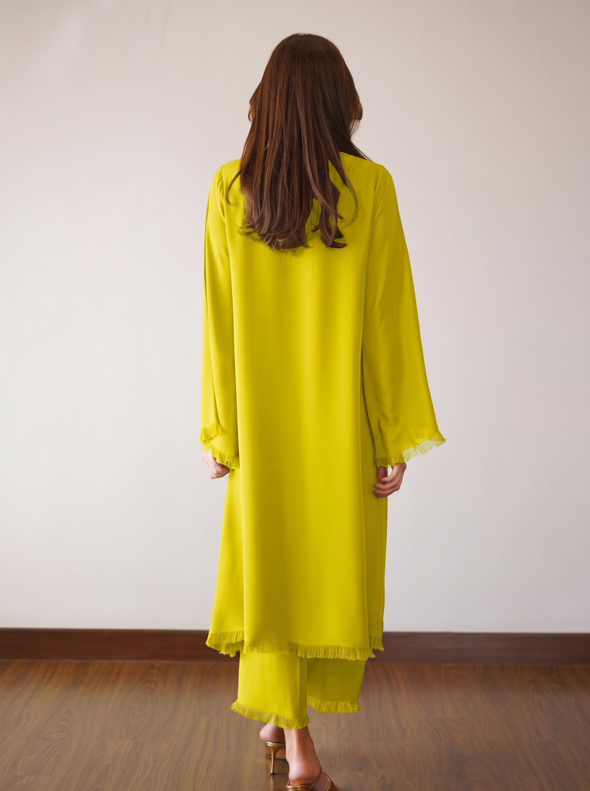 yellow modest outfit women