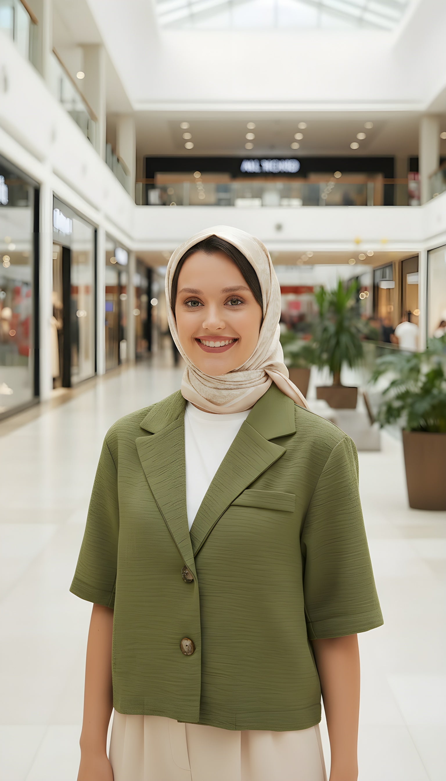 linen blend cropped jacket for women