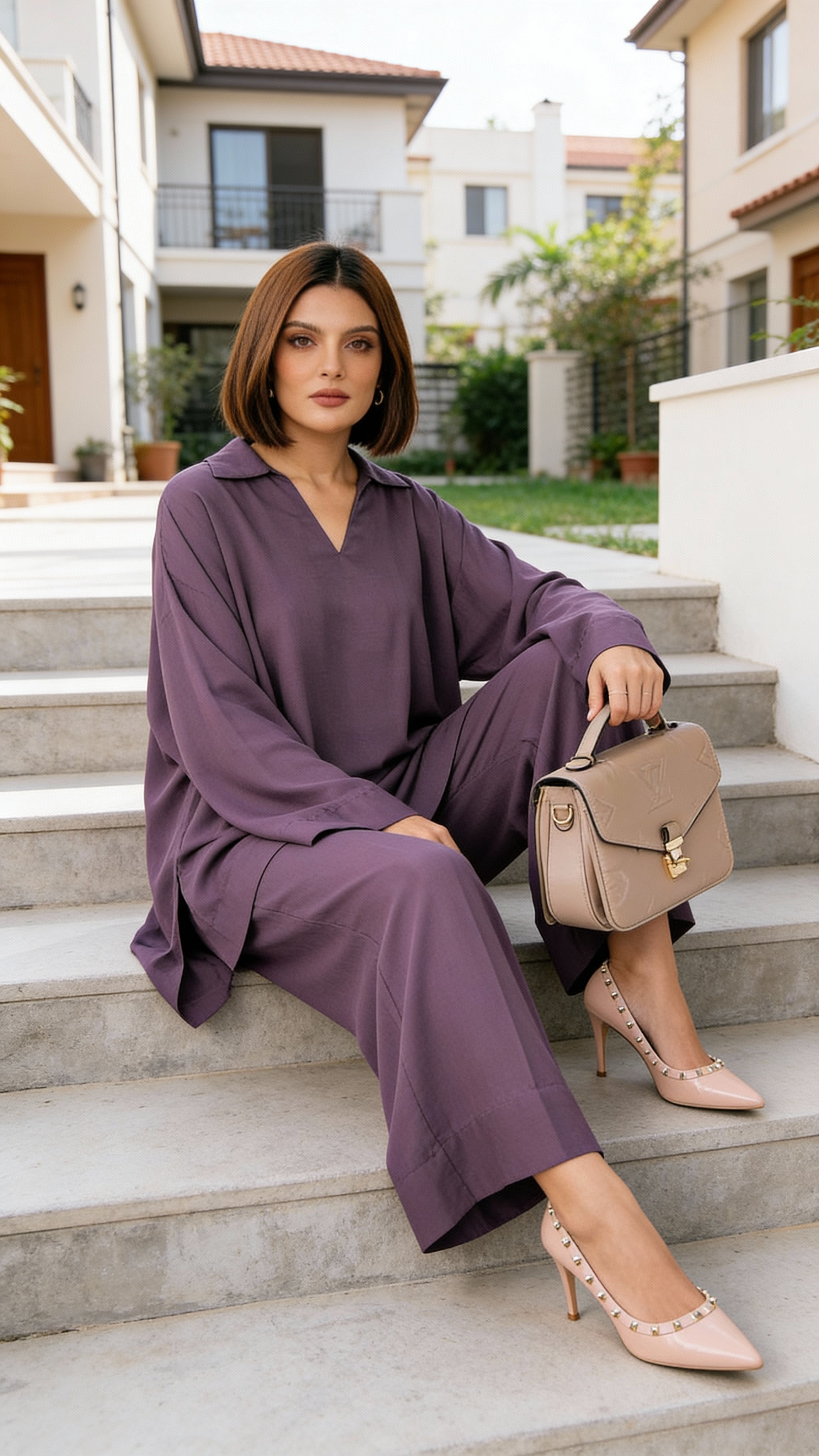 Salmon Luxe Signature Modest Co-Ord Set