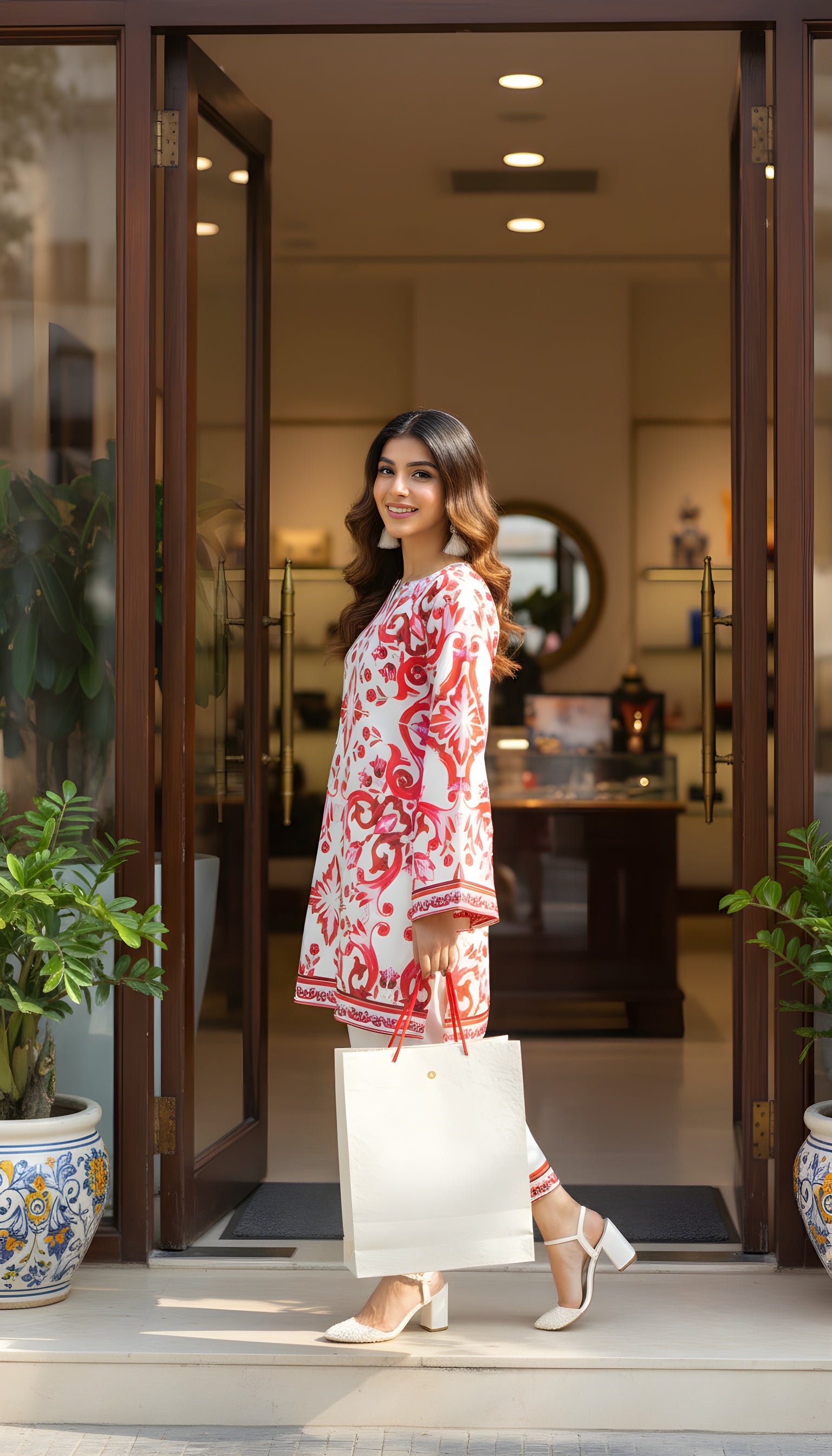 korean BSY printed co ord set haya and kalos