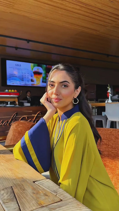 Premium modest yellow coord sets online India - Haya & Kalos