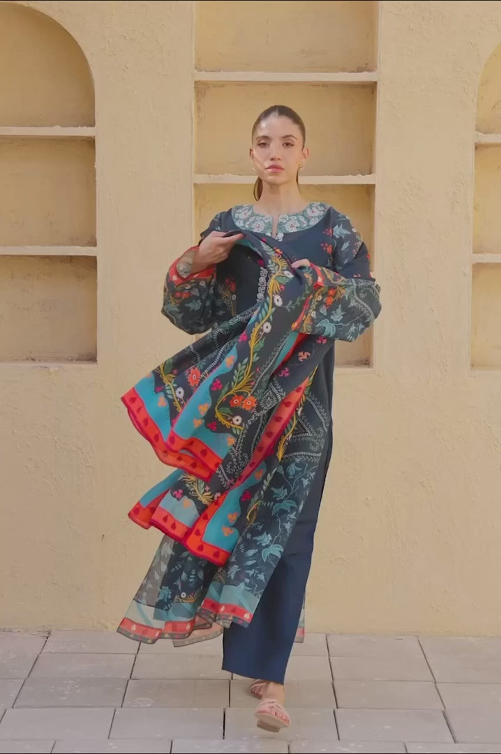 modest co-ord set with scarf