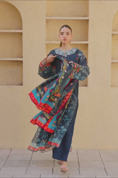 modest co-ord set with scarf