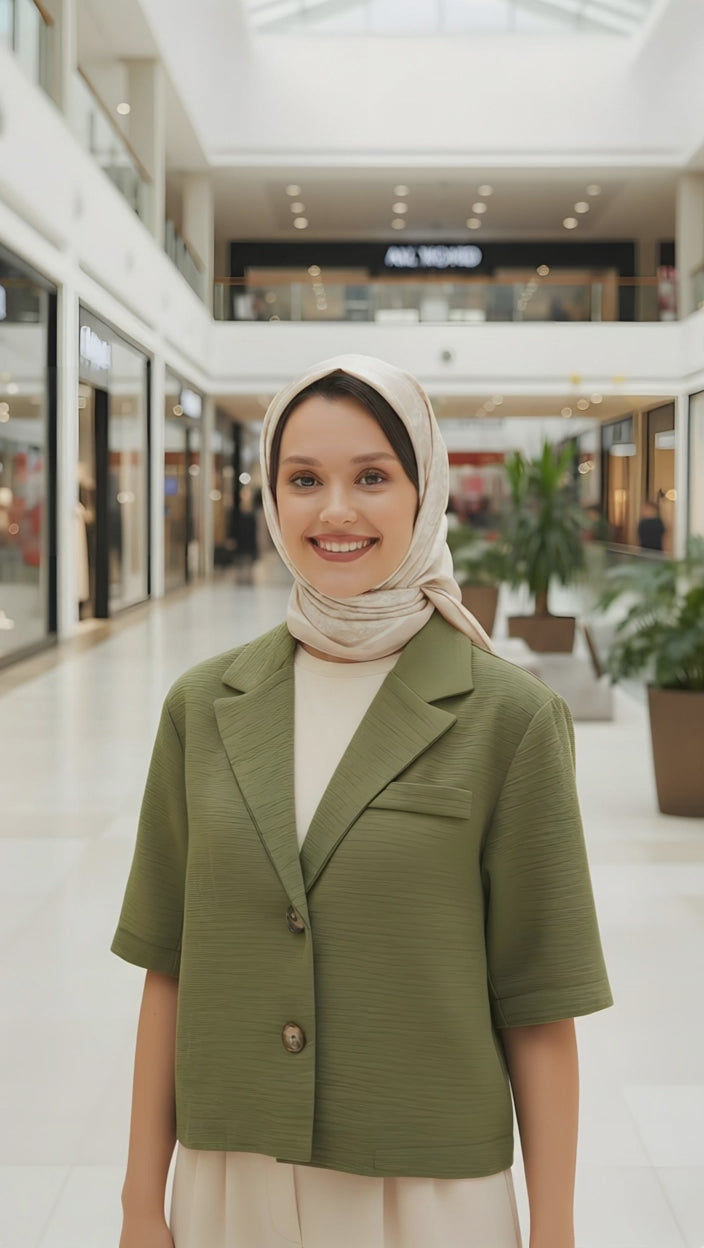 boxy crop linen jacket haya and kalos