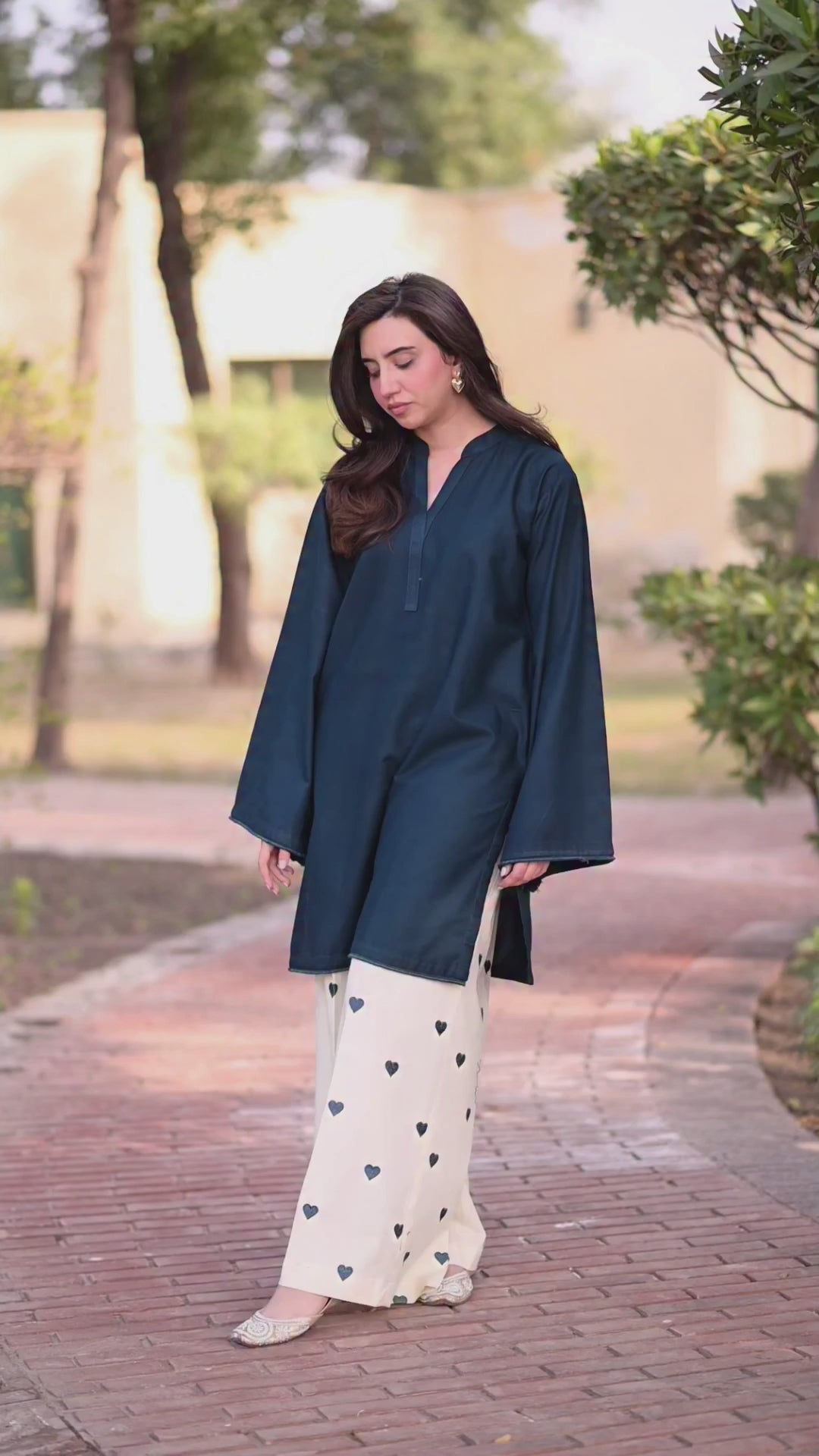 green everyday modest coord set haya kalos