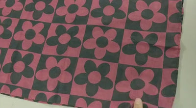 Berry Noir Bloom Modest Cotton Voil Hijab